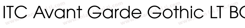 ITC Avant Garde Gothic LT BOLD字体转换